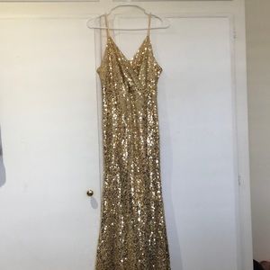 Gold Sequin Formal Dress